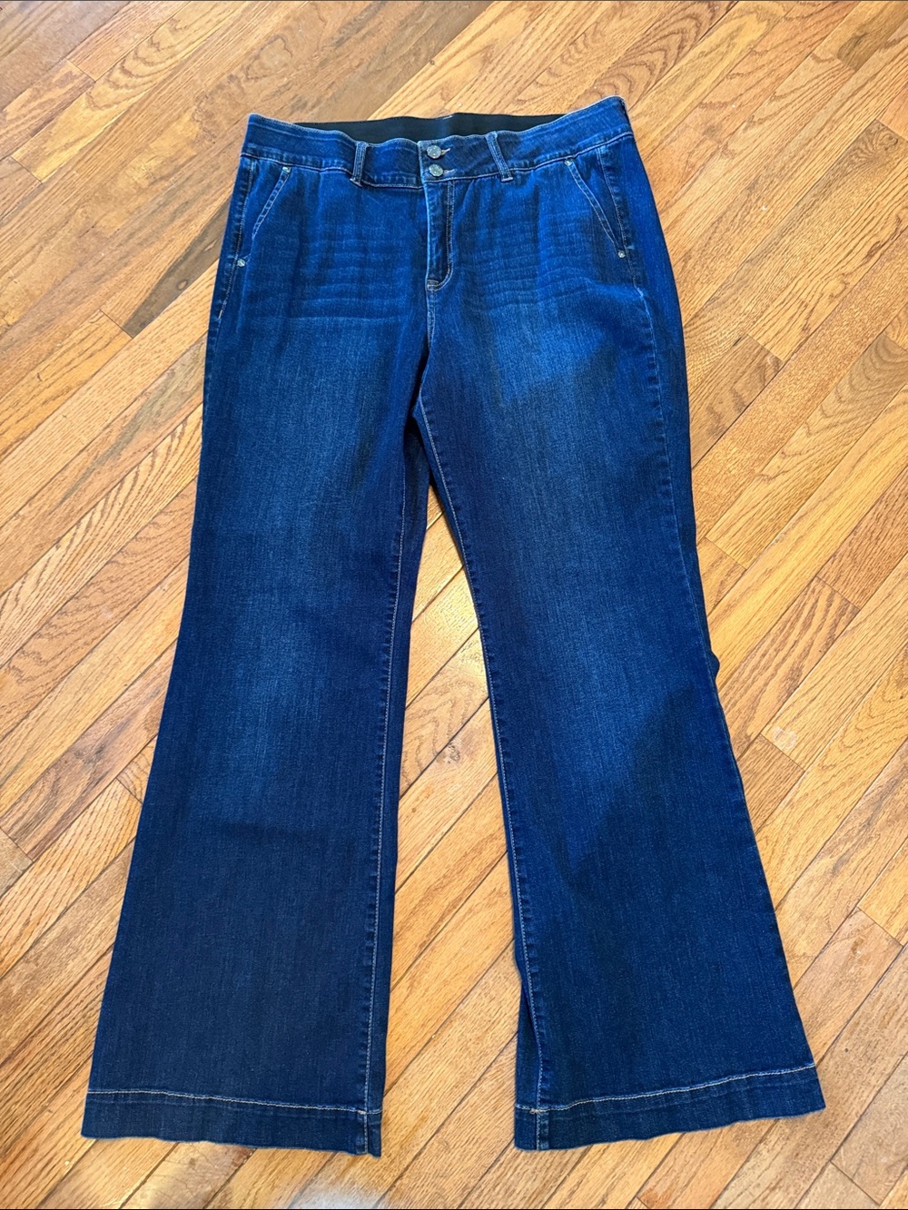 Lane Bryant Dark Blue Wide-Leg Denim Jeans - EUC -Size 18